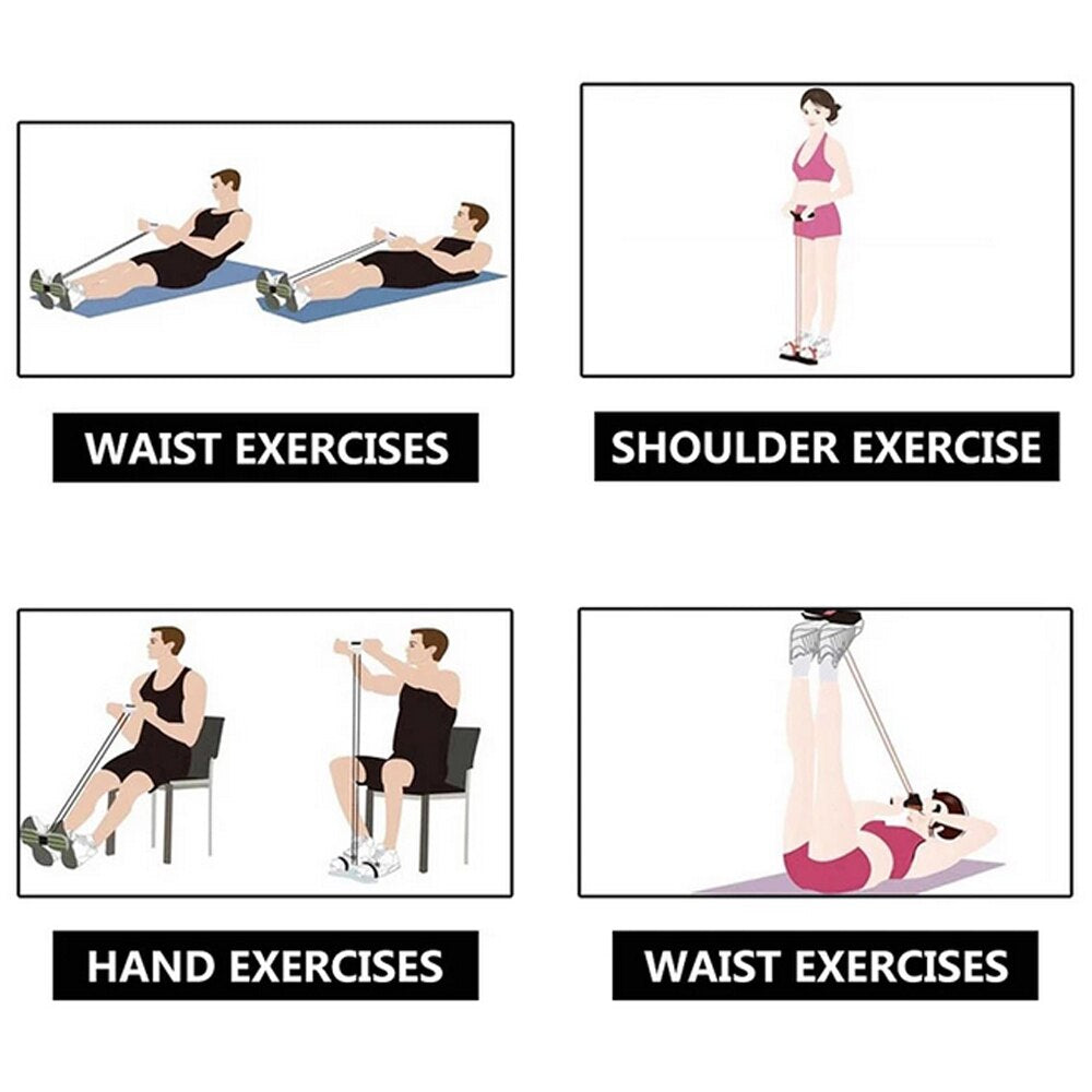 Pull Reducer Resistance Bands Bally Fat Home Gym