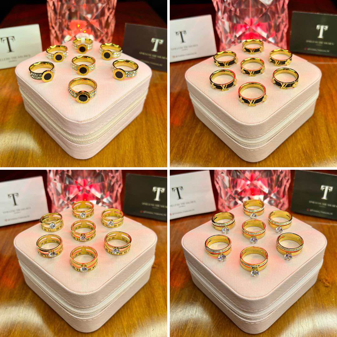 Pair of 2 - Golden Couple Rings Set for Him & Her