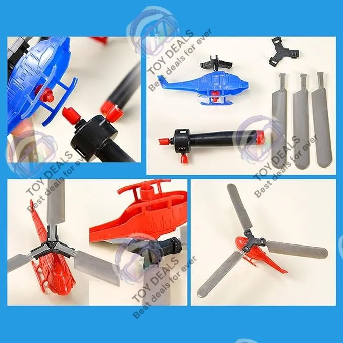 Pack of 3 TOY DEALS Handle Cable Power Helicopter Handheld Aircraft