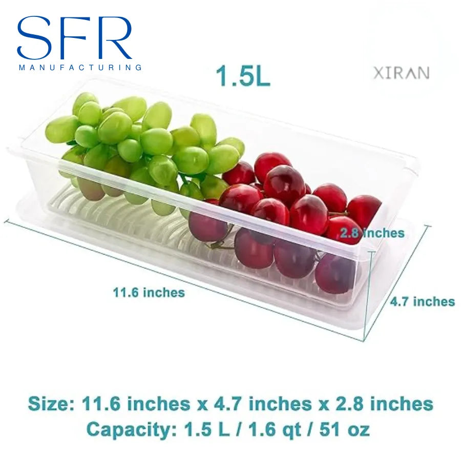 Storage Food Containers Organizer (Pack of 3) 1500ml,
