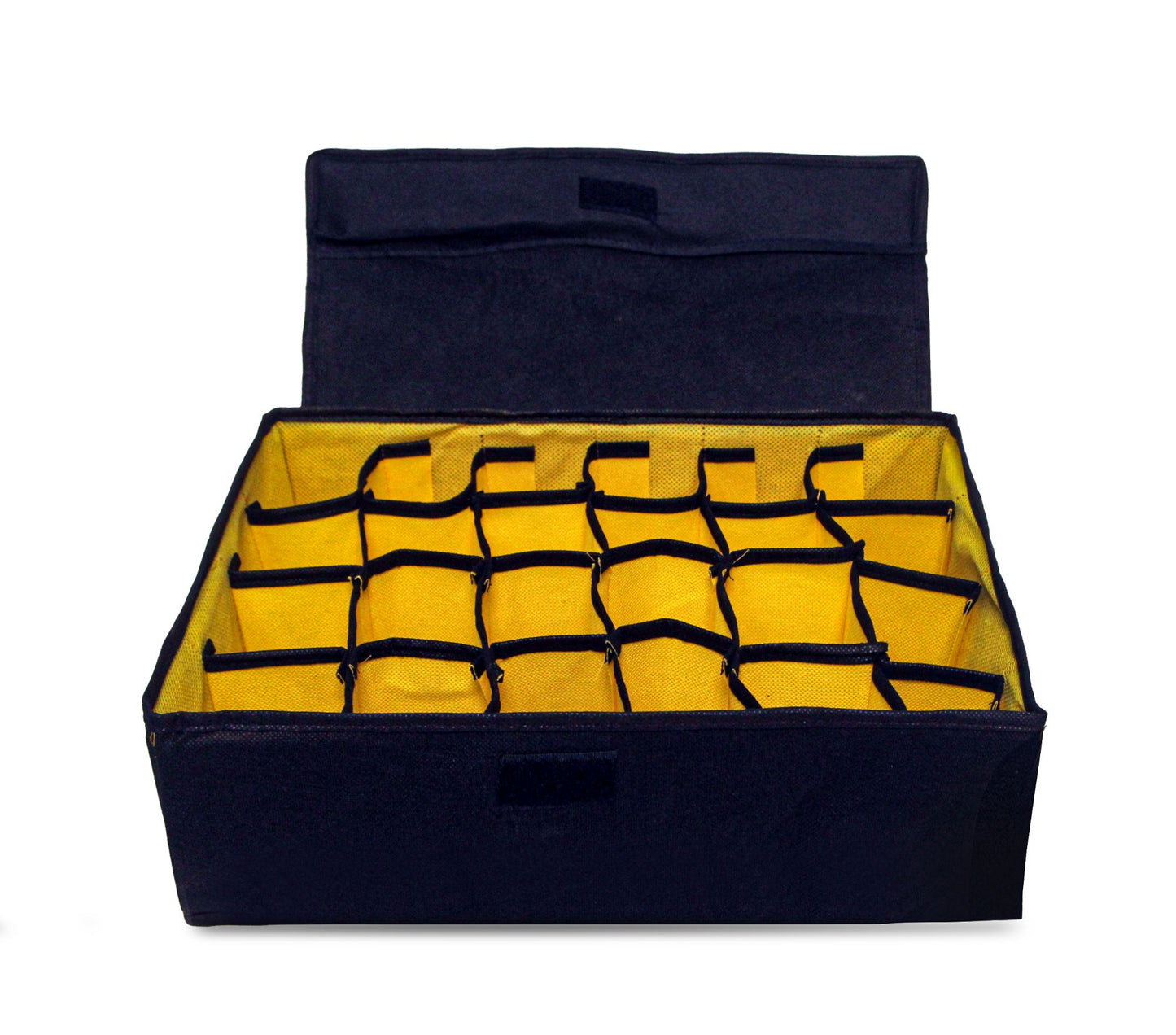 Tie, Underwear socks storage organizer with lids foldable closet Drawer Divider 24 cells, storage