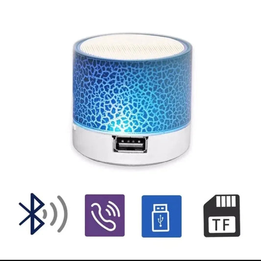 Bluetooth Speaker with LED Light, SD Card, USB, and FM Radio