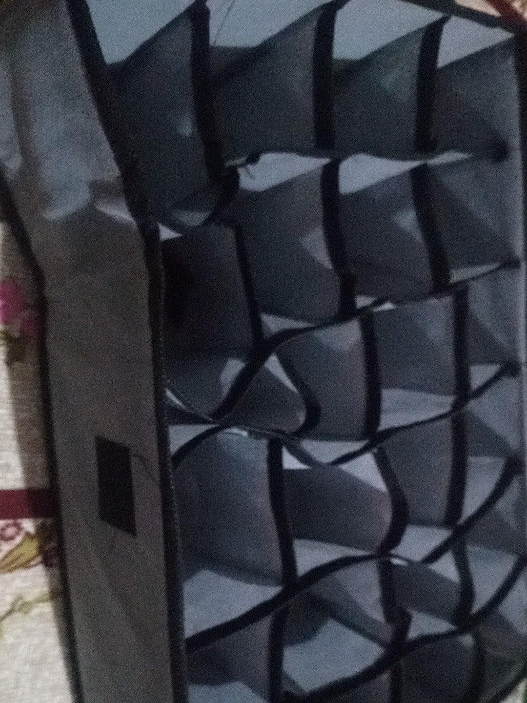 Tie, Underwear socks storage organizer with lids foldable closet Drawer Divider 24 cells, storage