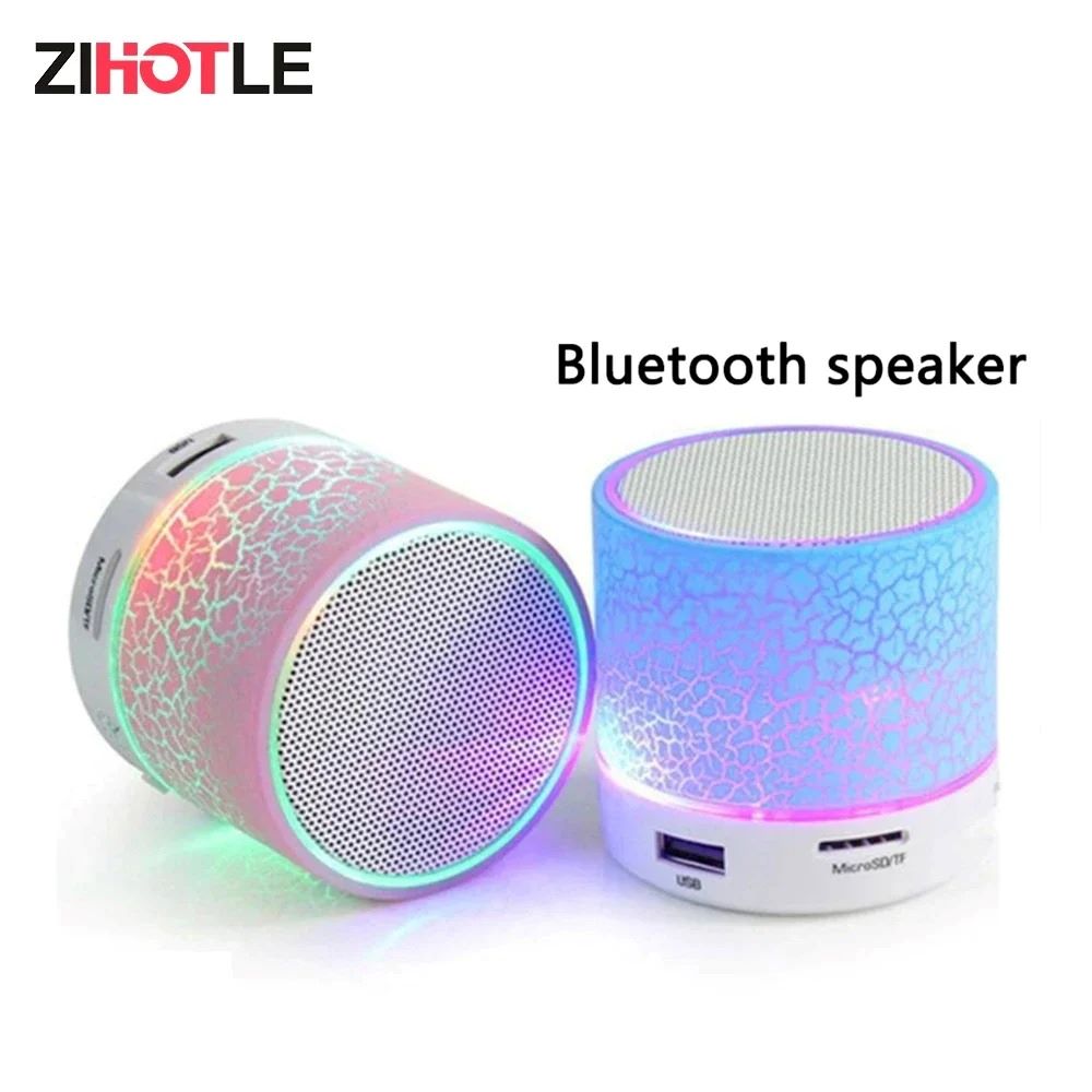 Bluetooth Speaker with LED Light, SD Card, USB, and FM Radio