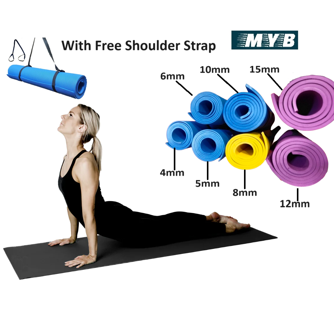 4mm Yoga Mat for Women and Men- Anti Slip