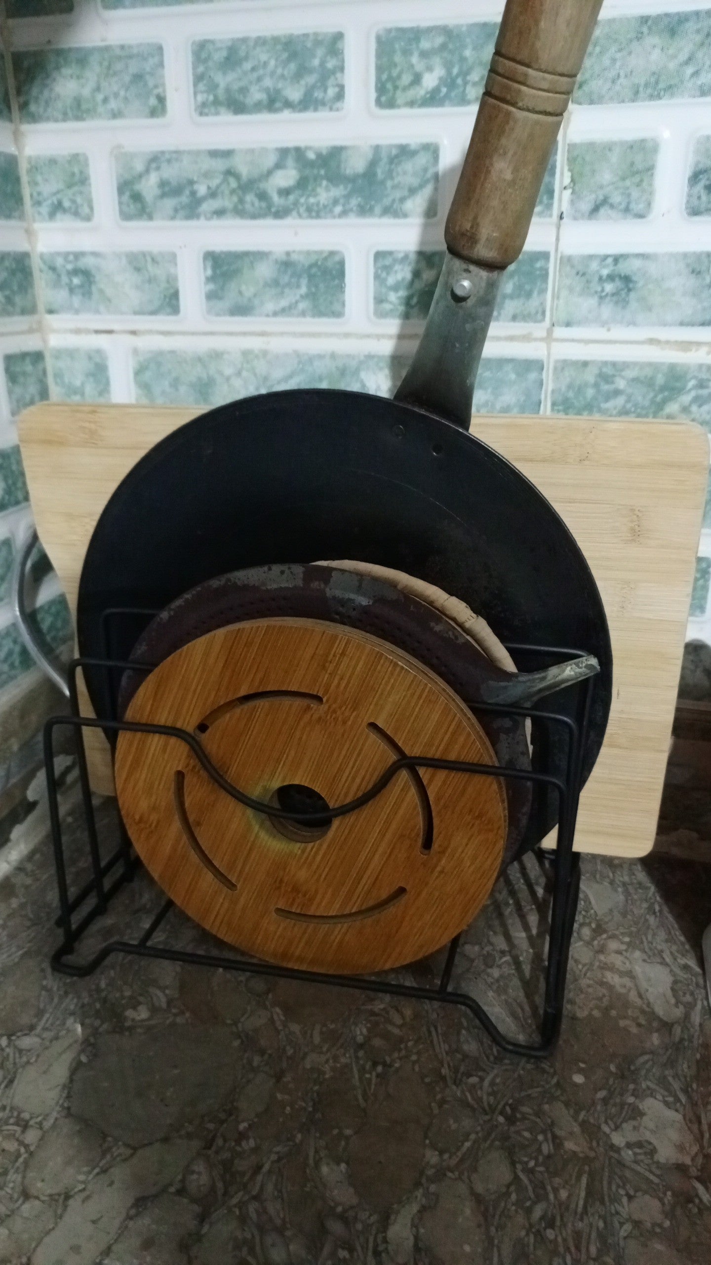 Pot Lid Holder, Chopping Board Organizer, Stainless Steel Rack