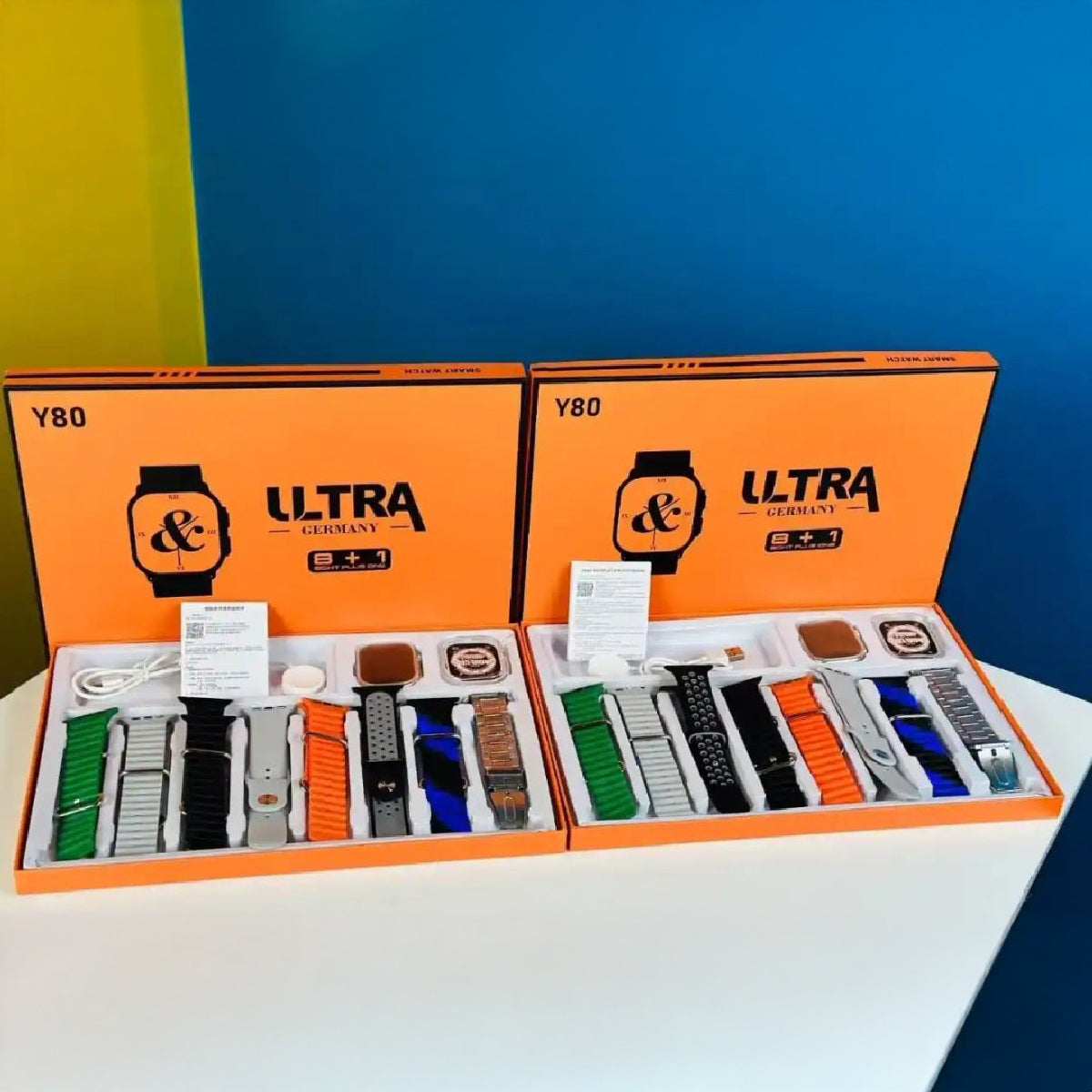 Y80 Ultra Smart Watch 8 in 1 - Y80 Smart Watch 8 Straps For Gift