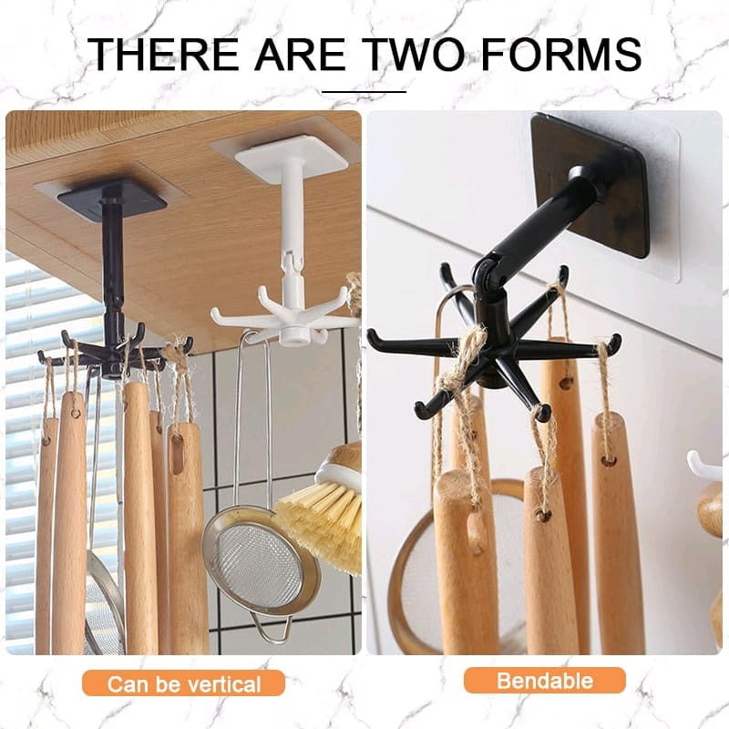 Easy-Install 360° Rotating Kitchen Hook - Self-Adhesive