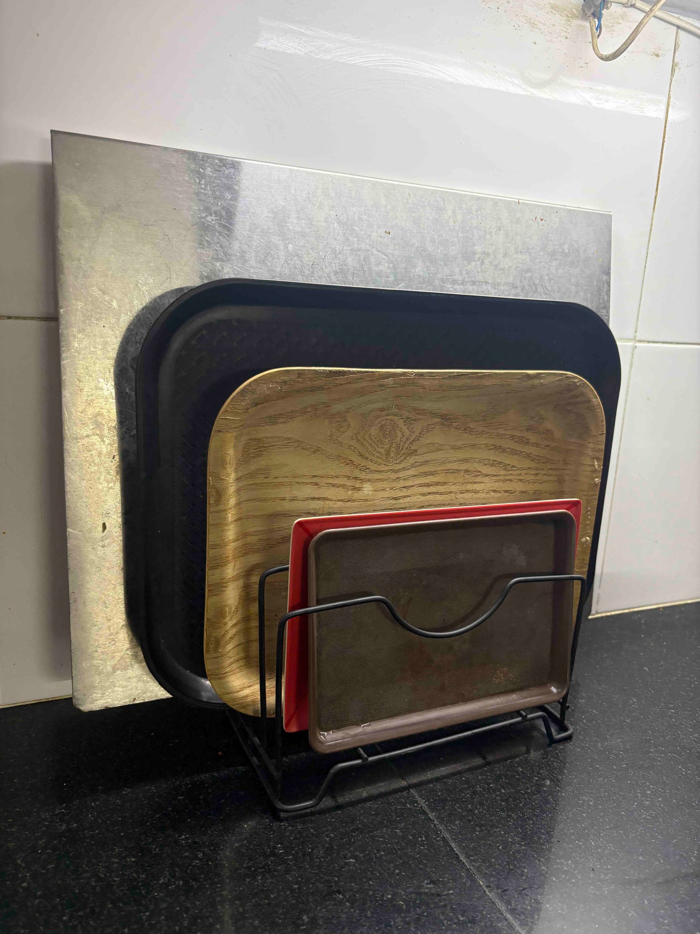 Pot Lid Holder, Chopping Board Organizer, Stainless Steel Rack