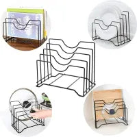Pot Lid Holder, Chopping Board Organizer, Stainless Steel Rack