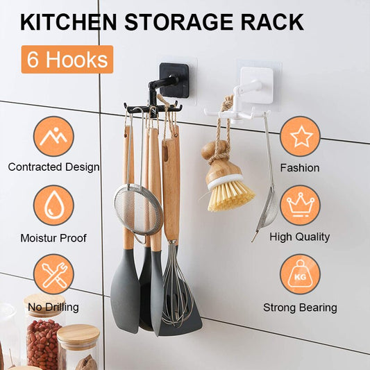 Easy-Install 360° Rotating Kitchen Hook - Self-Adhesive