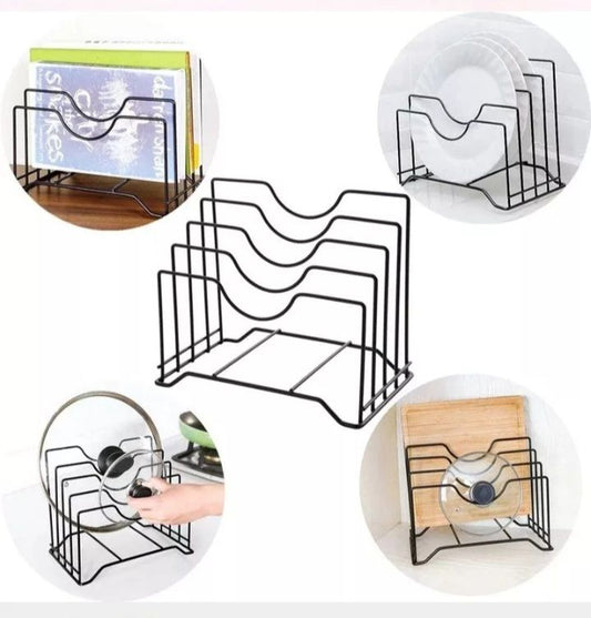 Pot Lid Holder, Chopping Board Organizer, Stainless Steel Rack