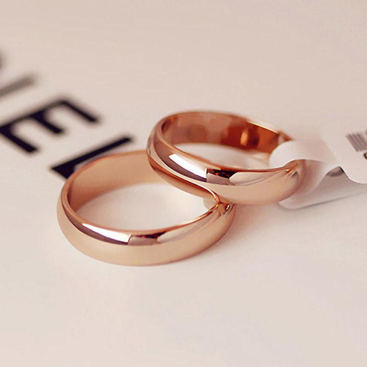 Pair of 2 - Golden Couple Rings Set for Him & Her