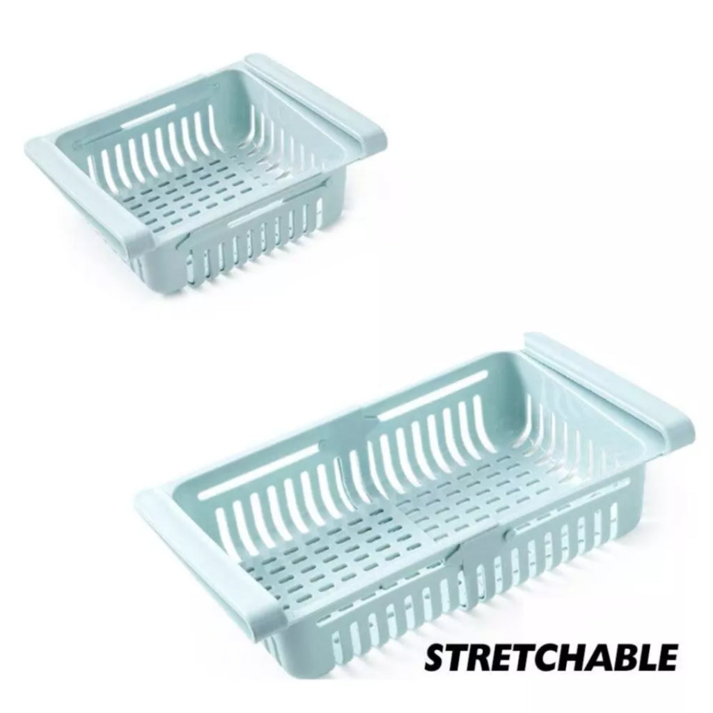 Set of 2 Stretchable fridge organizer baskets Maximize Space