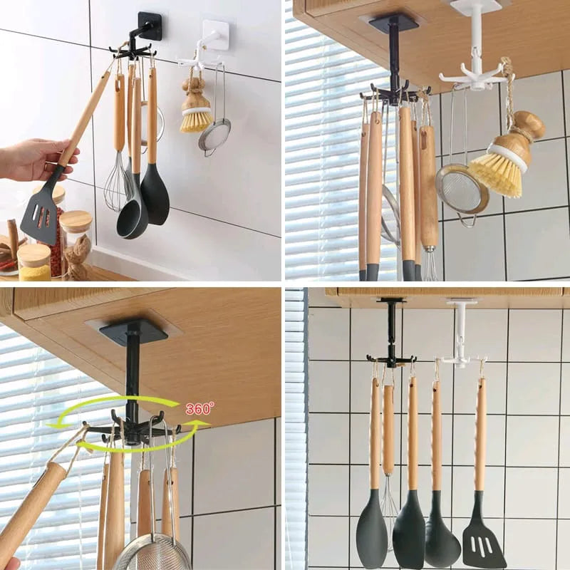 Easy-Install 360° Rotating Kitchen Hook - Self-Adhesive