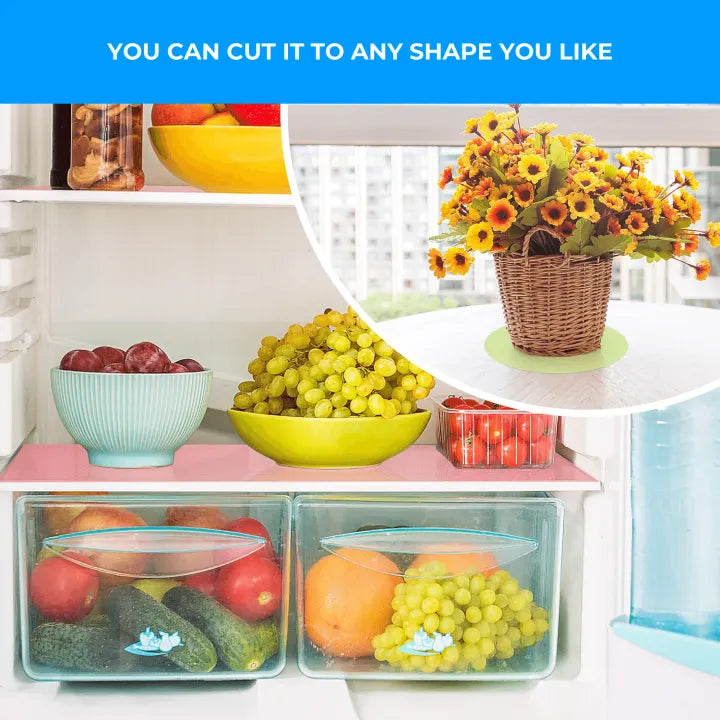 Fridge Mats Waterproof Silicone Washable Refrigerator Liners