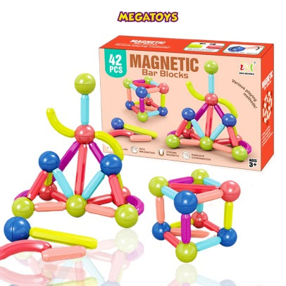 Magnetic Toys Building Blocks | 25 Pcs Kids Magnet Balls and Rods Set