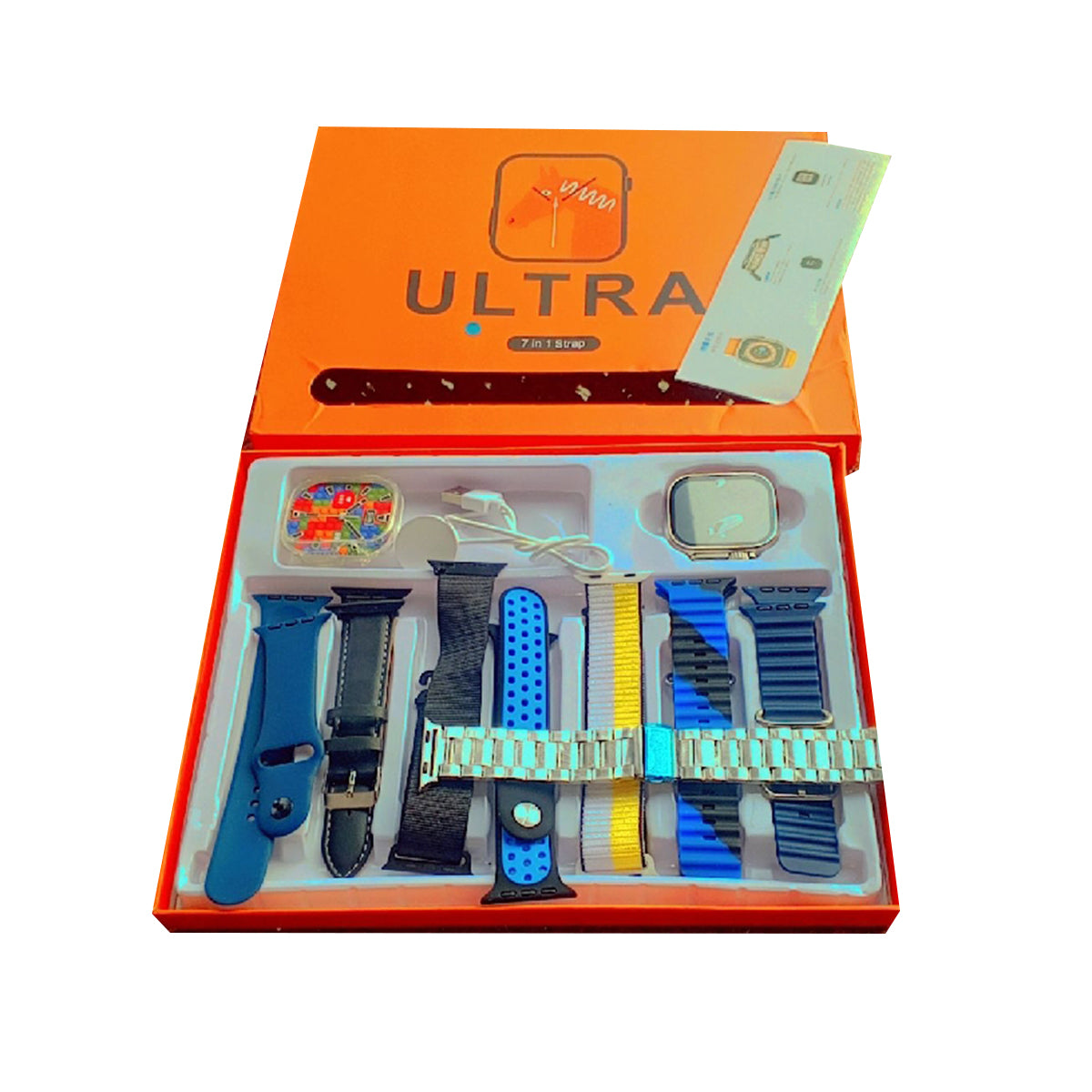 Y80 Ultra Smart Watch 8 in 1 - Y80 Smart Watch 8 Straps For Gift