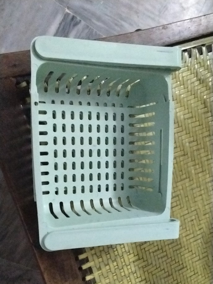 Set of 2 Stretchable fridge organizer baskets Maximize Space