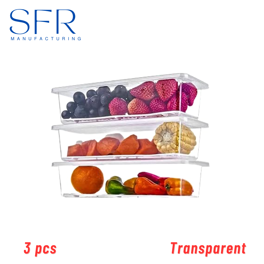 Storage Food Containers Organizer (Pack of 3) 1500ml,